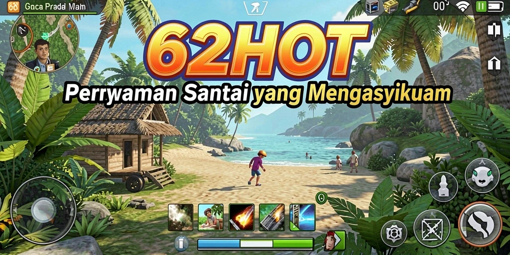 Tampilan gameplay 62HOT yang menghibur dan penuh warna.