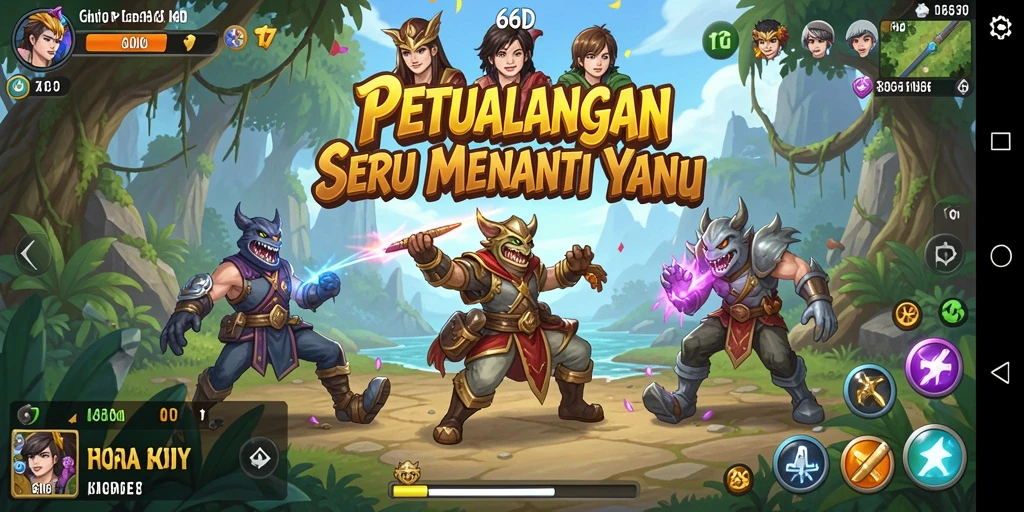 Tampilan gameplay 66D yang mengeksplorasi dunia petualangan yang memukau.