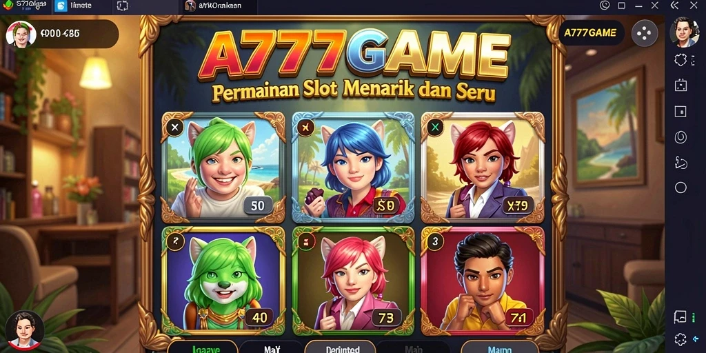Gameplay A777GAME yang menegangkan dan penuh warna.