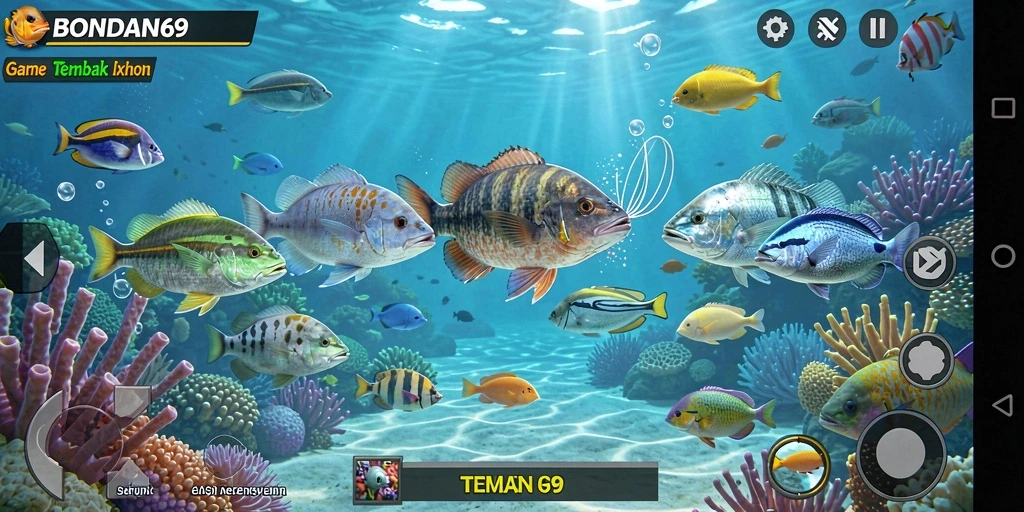 Gameplay seru Tembak Ikan di BONDAN69 dengan grafis menarik.