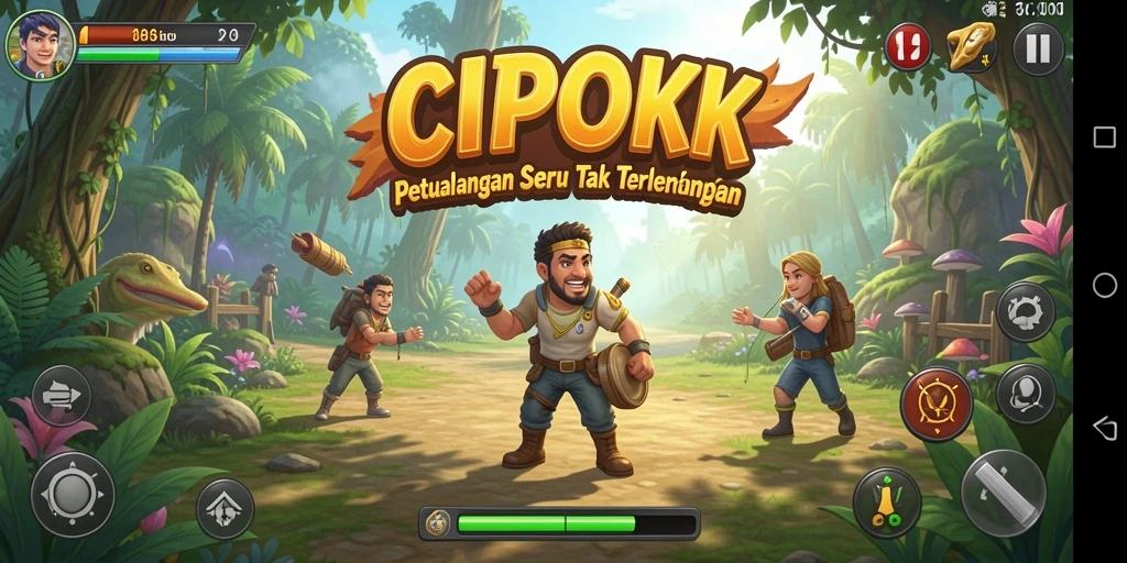 Screenshot gameplay menunjukkan aksi petualangan menegangkan di CIPOK.