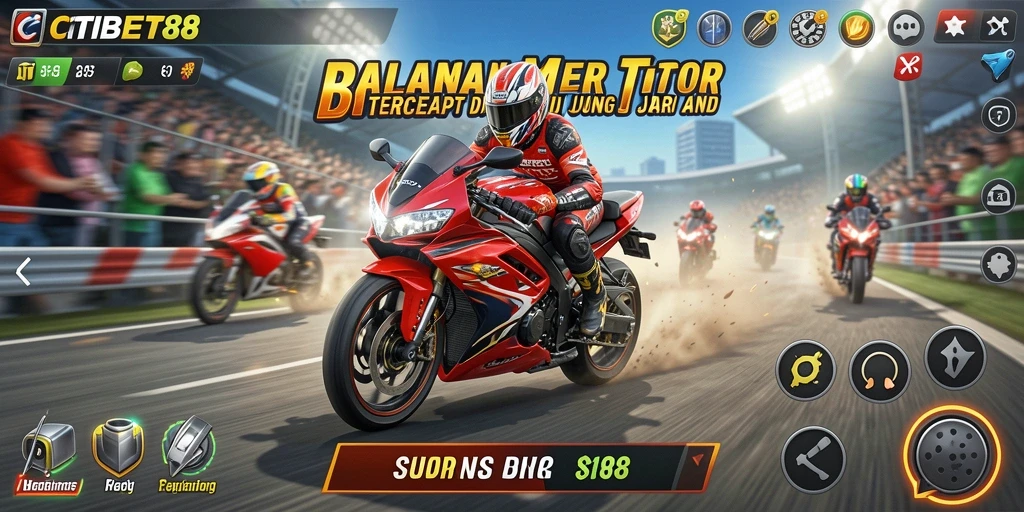 Pengalaman balapan motor yang mendebarkan dan seru.