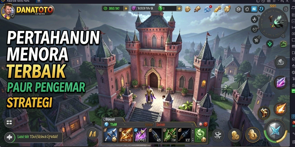 Tangkap aksi seru dalam permainan Tower Defense DANATOTO.