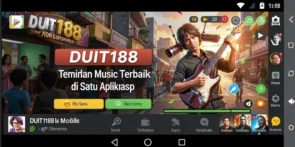Tampilan gameplay DUIT188 yang seru dan interaktif saat bermain musik.