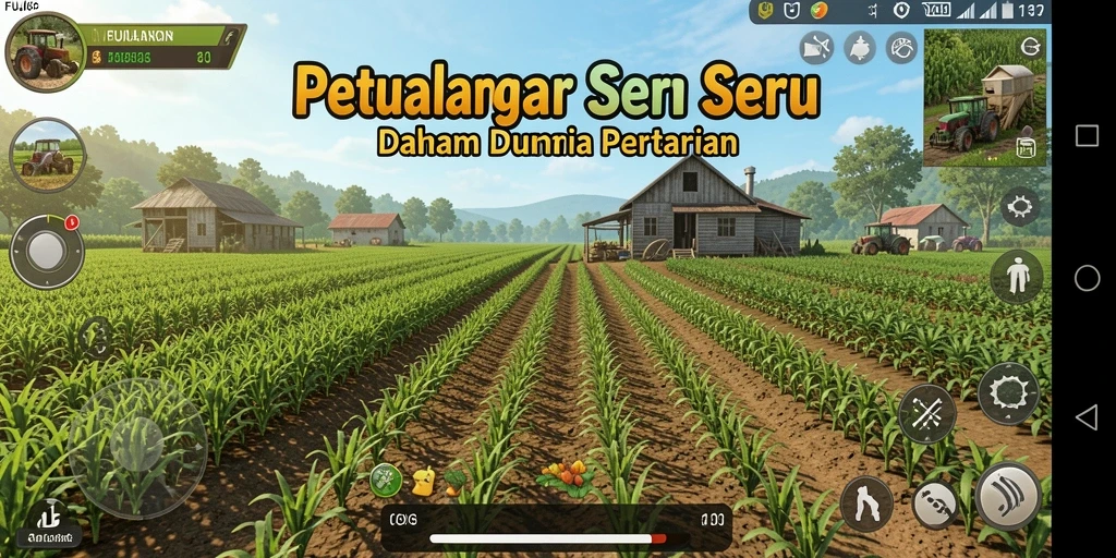 Tampilan gameplay FUJI66 menampilkan kebun yang subur dan aktivitas bertani yang menarik.
