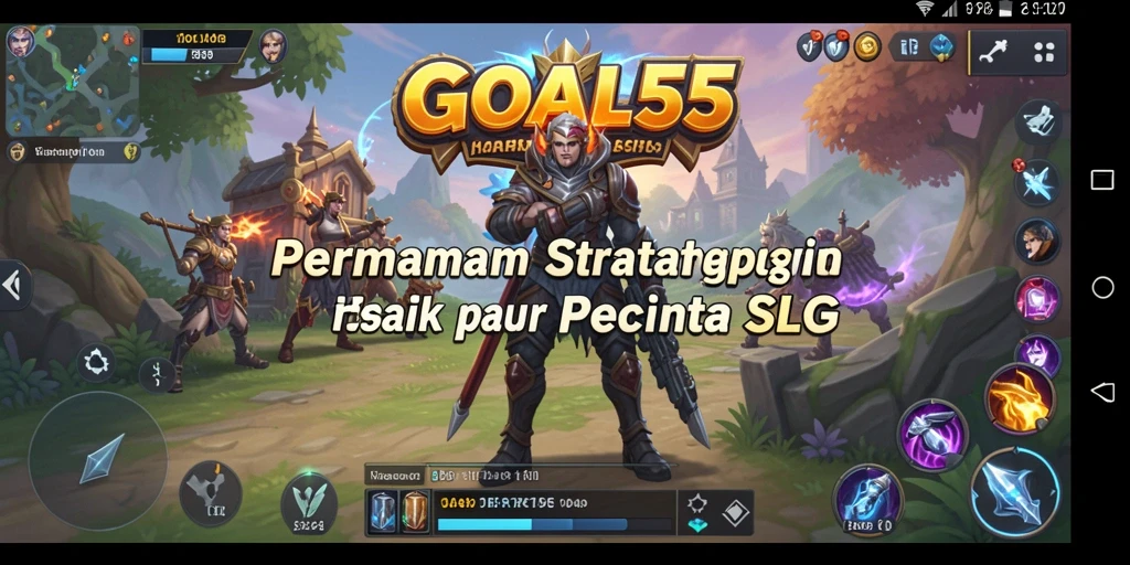 Menampilkan aksi strategis dalam permainan GOAL55.