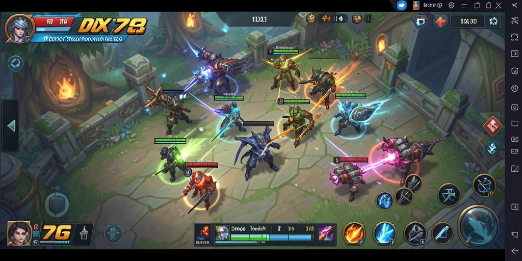 Tangkapan layar gameplay dari <strong>IDX777</strong> menunjukkan pertempuran strategis yang menegangkan.