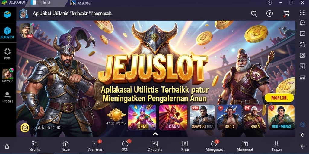 Screenshot dari gameplay JEJUSLOT yang menunjukkan fitur Utility.