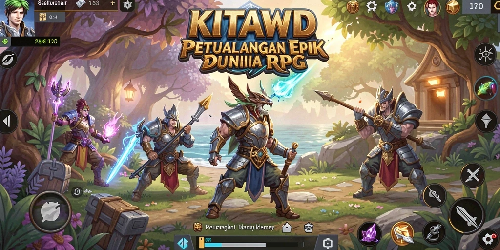 Screenshot gameplay KITAWD menampilkan aksi seru di dunia RPG.