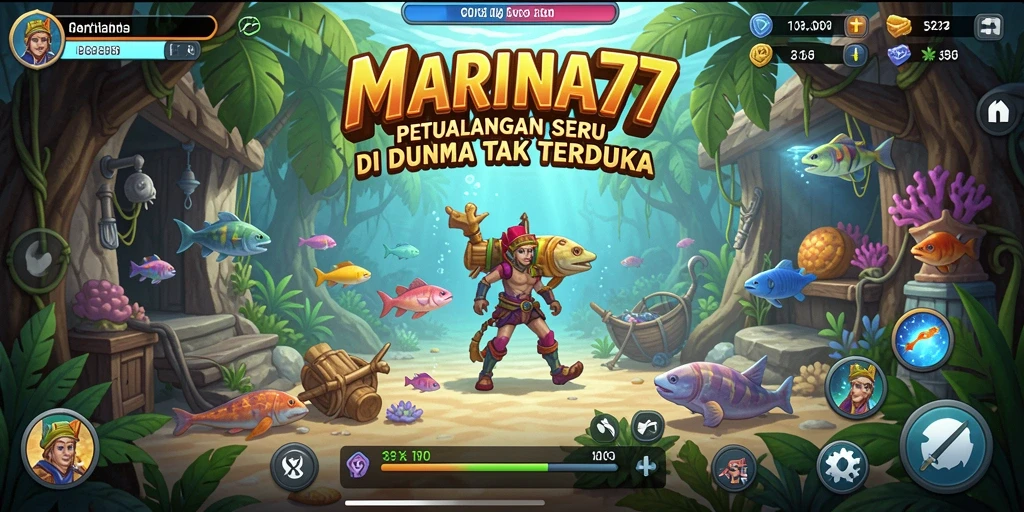 Tampilan gameplay menakjubkan di MARINA77 dengan elemen petualangan yang seru.