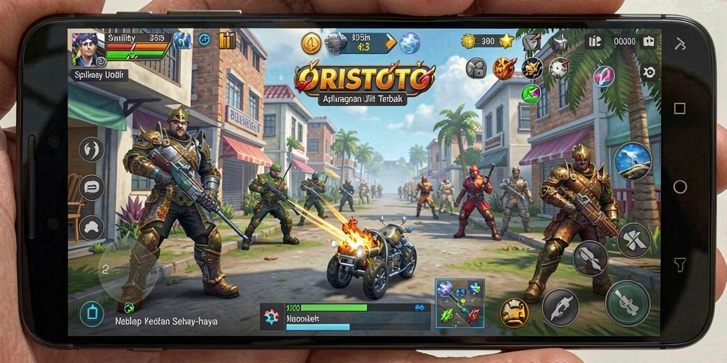 Tampilan antarmuka aplikasi ORISTOTO dengan fitur-fitur Utility inovatif.