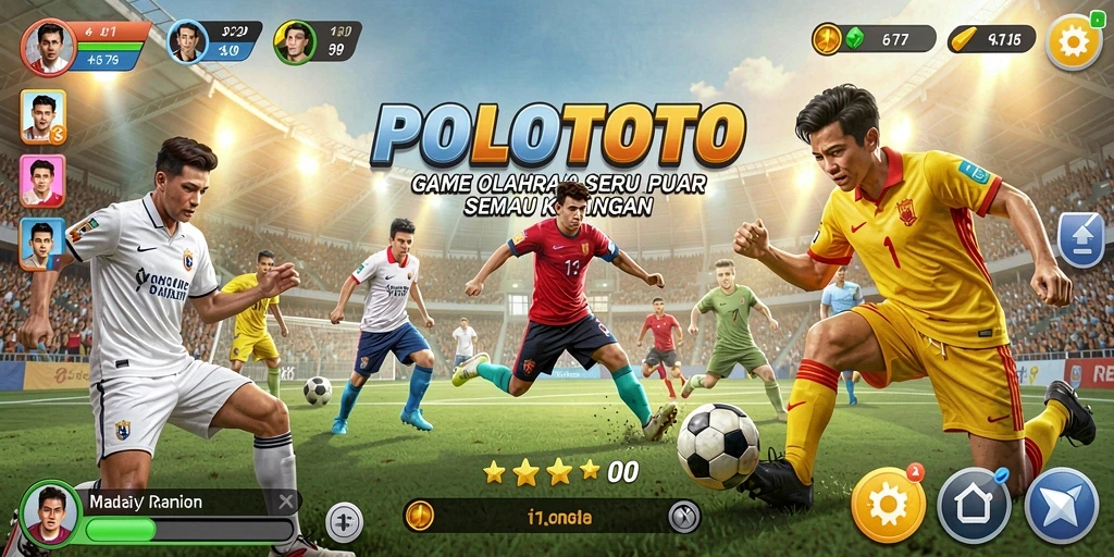 Tampilan gameplay seru dan kompetitif di POLOTOTO.