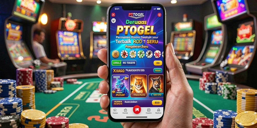 Screenshot utama PTTOGEL menampilkan gameplay Kasino yang seru.