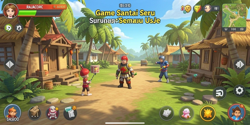 Tampilan gameplay seru dan menarik dari RAJACORC.