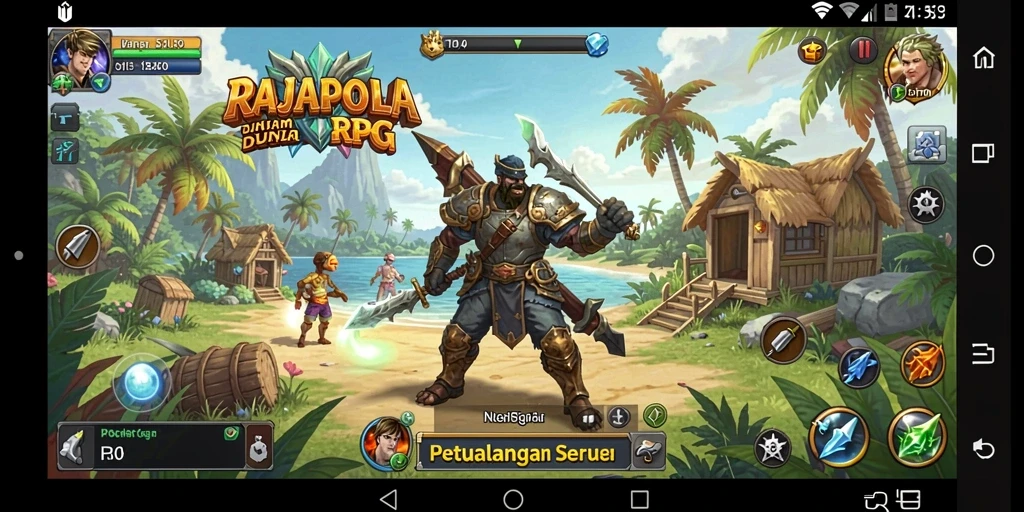 Tampilan menarik dari gameplay RAJAPOLA yang penuh aksi RPG.