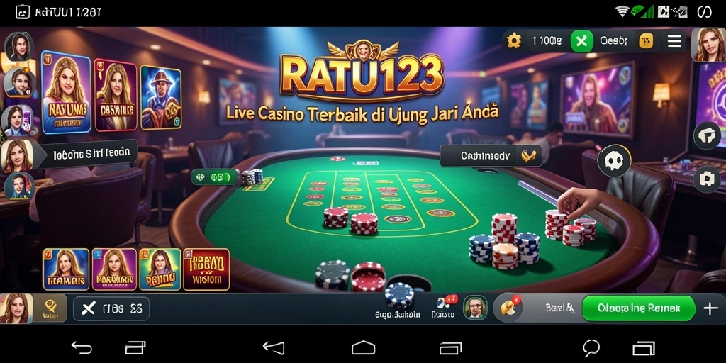 Screenshot gameplay Live Casino yang mendebarkan di RATU123.