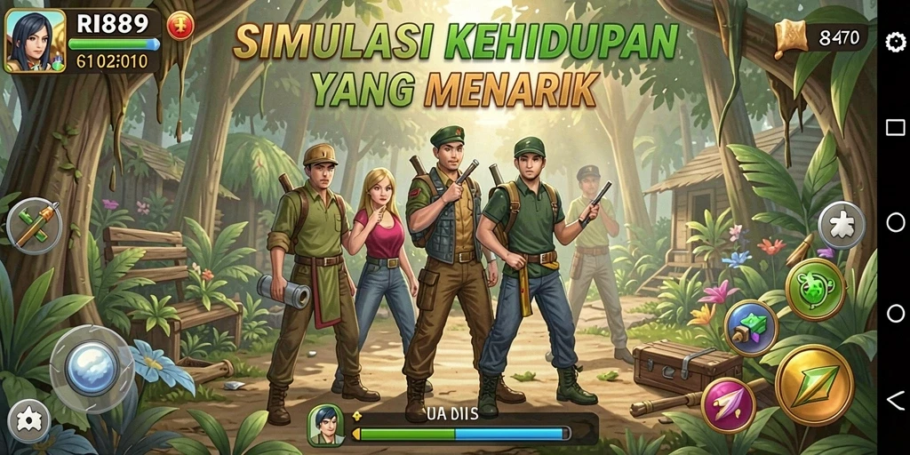 Tampilan gameplay menarik dari RI889 dengan interaksi karakter yang mendalam.