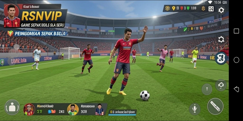Gameplay menarik dari RSNVIP dengan aksi sepak bola yang mendebarkan.