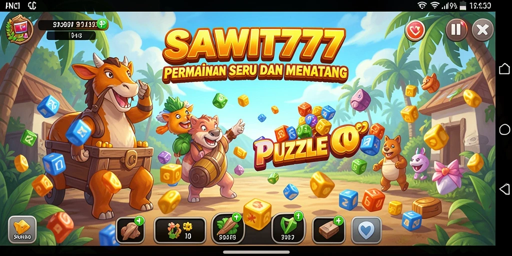 Tampilan gameplay Puzzle yang seru di SAWIT777.