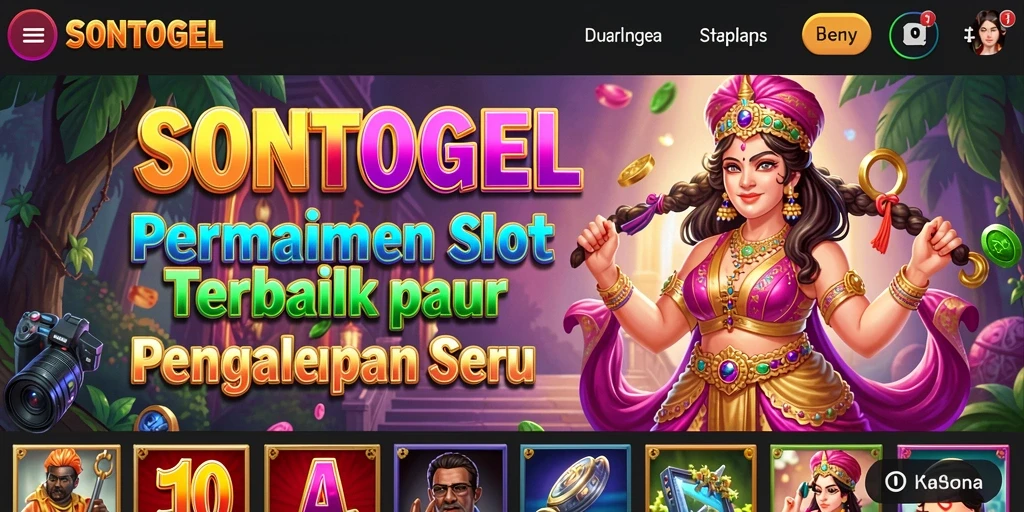 Tampilan gameplay utama SONTOGEL dengan fitur slot yang menarik.