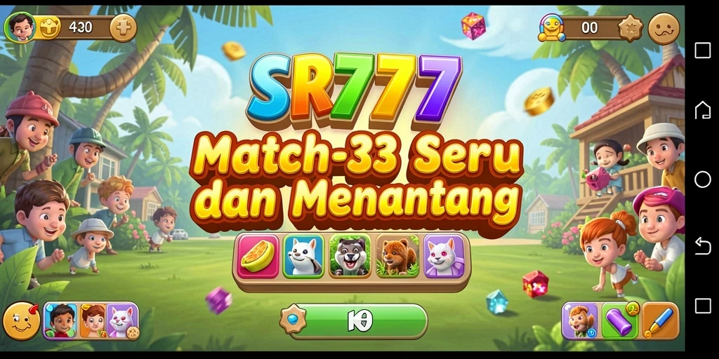 Tampilan menarik gameplay SR777 dengan elemen Match-3 yang dinamis.