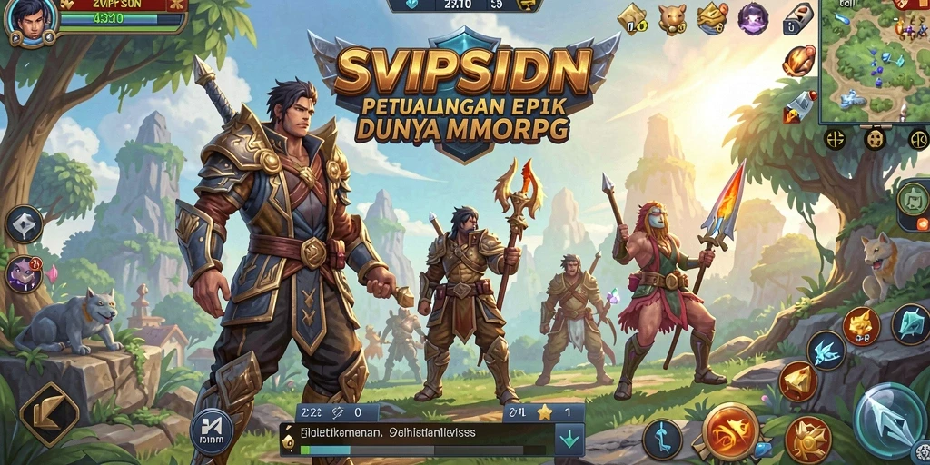 Tangkapan layar menampilkan momen seru dalam petualangan MMORPG.