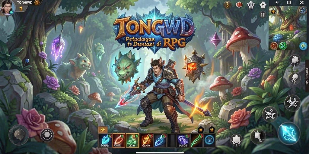 Tampilan gameplay TONGWD yang menakjubkan dan penuh aksi.