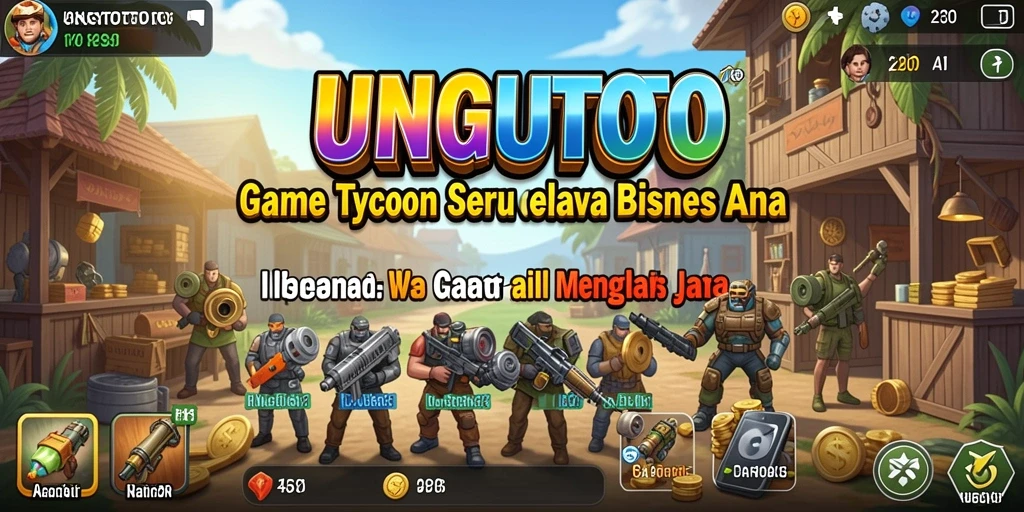 Screenshot gameplay UNGUTOTO yang menampilkan dynamic business management.