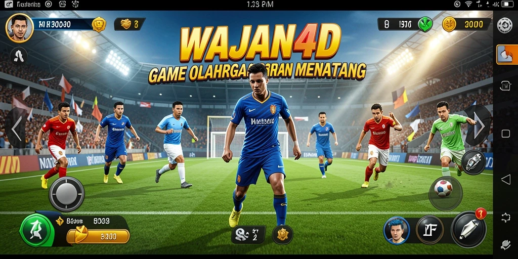 Tampilan gameplay seru dalam WAJAN4D dengan aksi olahraga menegangkan.